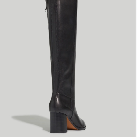 BNIB Madewell Leather Selina Tall Boot Black -8 - Picture 5 of 9